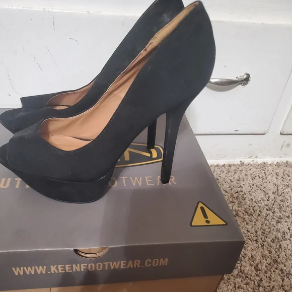 Qupid 4inch open toe stilettos - Picture 2 of 4